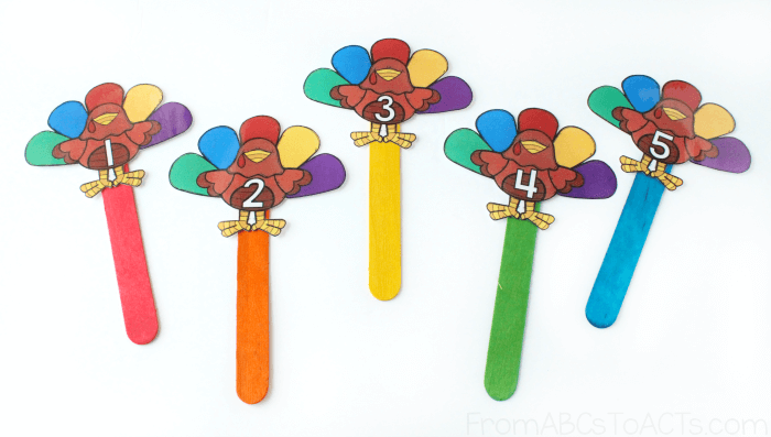 Thanksgiving Turkey Popsicle Puppets
