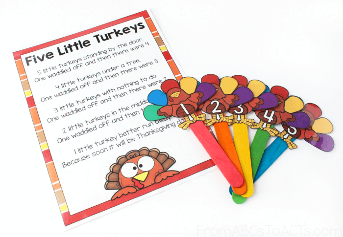 1-5 Counting Thanksgiving Song for Preschool