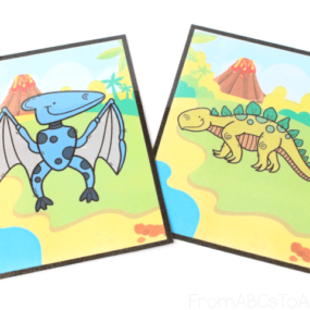 Dino Fossil Flashlight Cards - From ABCs to ACTs