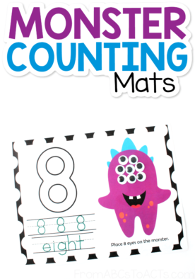Monster Counting Mats for Preschoolers
