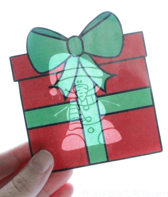 Christmas Flashlight Cards for Preschoolers and Kindergartners