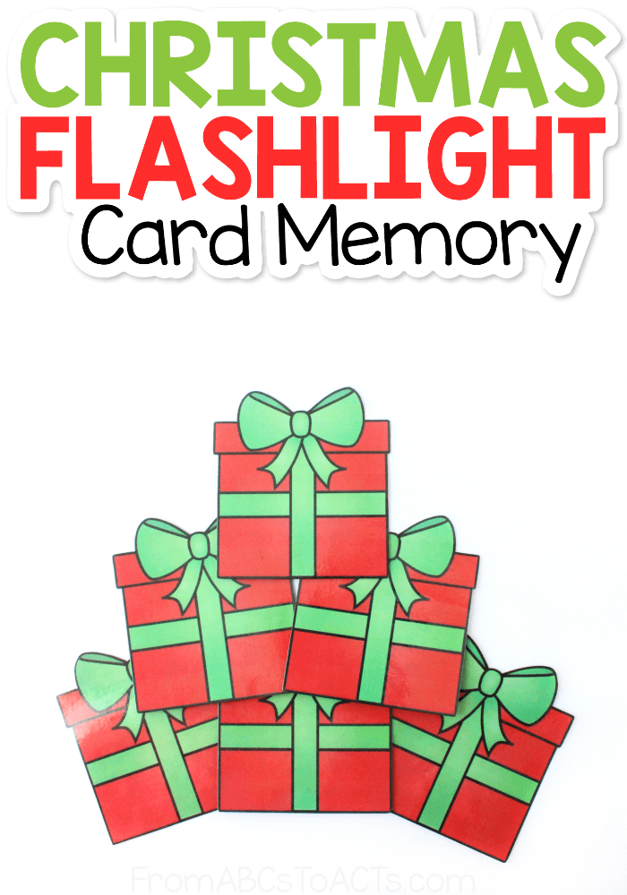 Flashlight Card Memory Game for Christmas