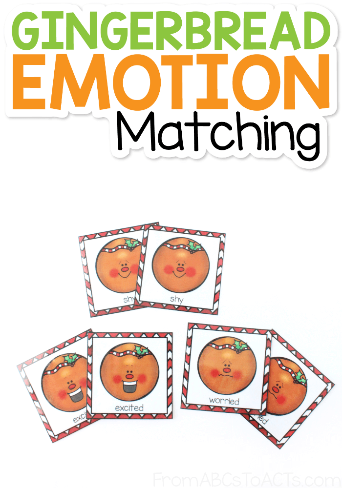 Gingerbread Emotion Matching Game for Kids