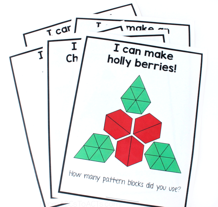 Holiday Pattern Block Mats for Kids