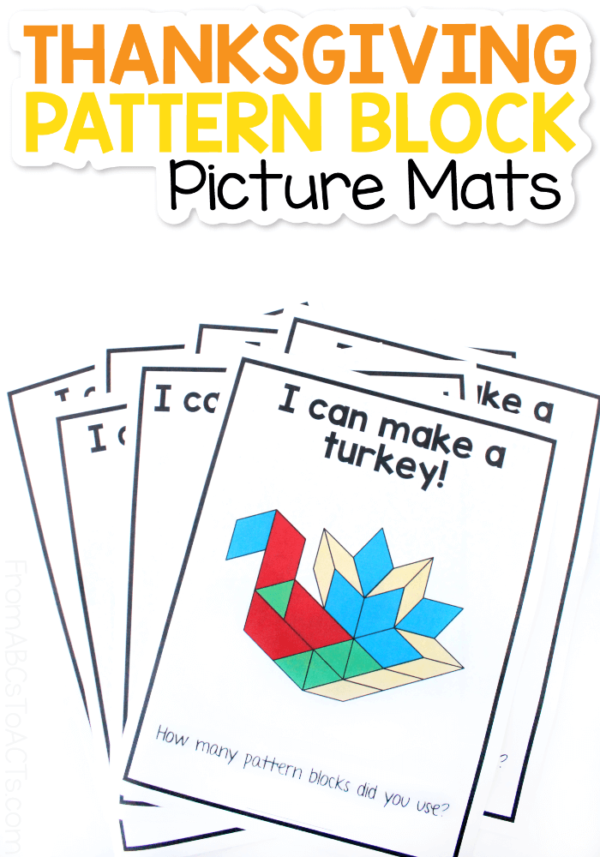 Thanksgiving Pattern Block Picture Mats From ABCs to ACTs