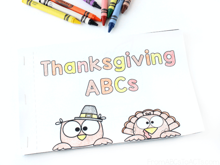 Thanksgiving Alphabet Coloring Pages