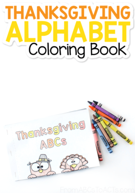 Thanksgiving Alphabet Coloring Book Printable for Kids