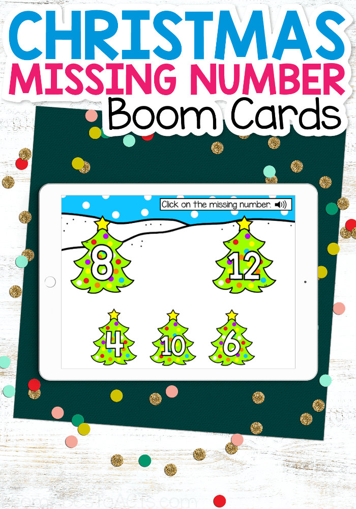 Missing Number Christmas Boom Cards