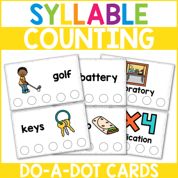 Syllable Counting Dot Cards