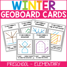 Geoboard Winter Task Cards