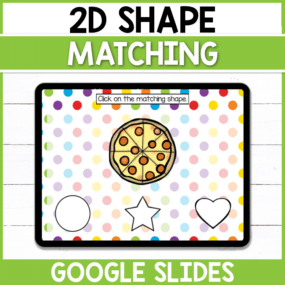 Practice 2D shapes with this 2D Shape Matching digital Google Slides activity! Perfect for early finishers in the classroom or those distance learning at home!