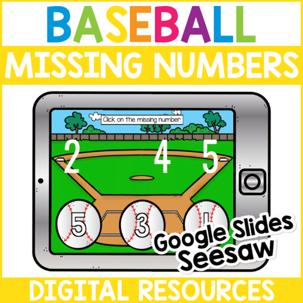 Baseball Missing Numbers Digital 1