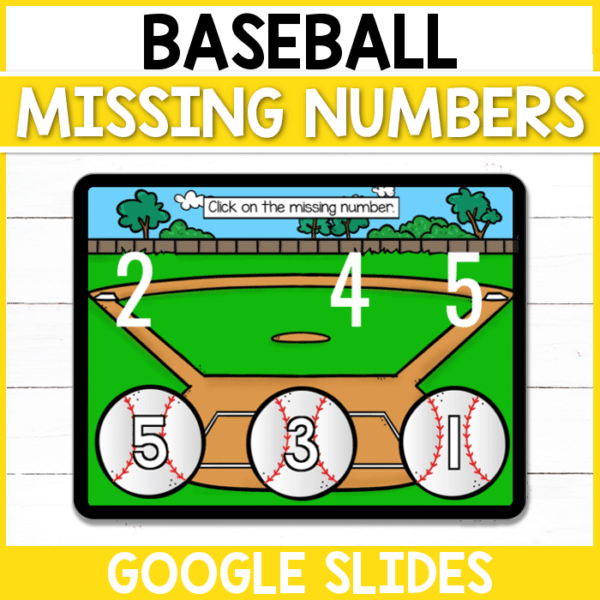 Get your sports obsessed students working on numbers with this Baseball Missing Numbers digital Google Slides activity! Perfect for early finishers in the classroom or those distance learning from home!