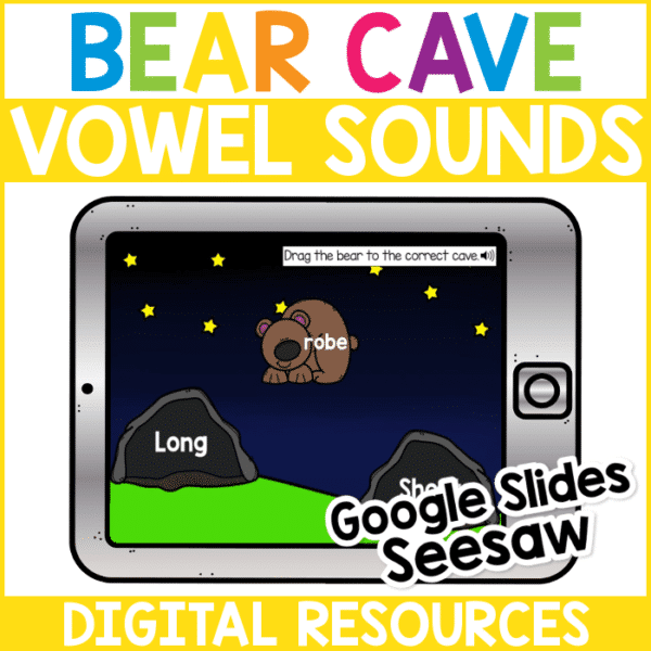 Bear Cave Long and Short Vowel Digital Resources 1