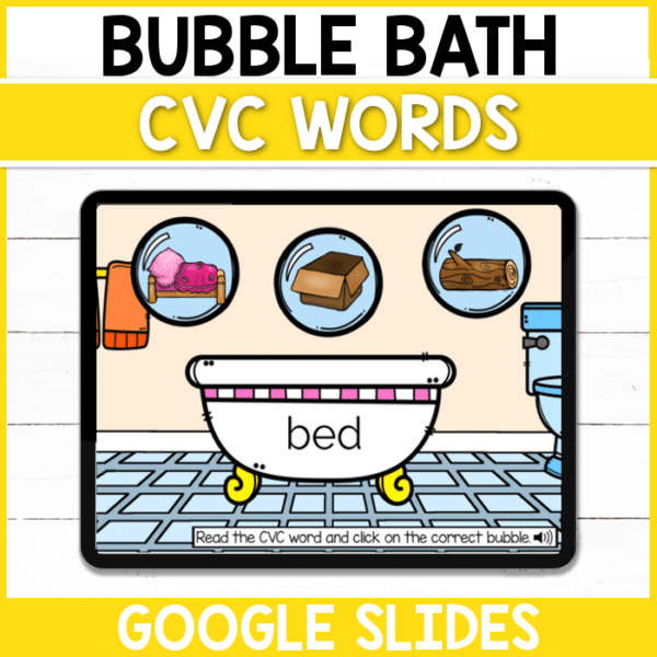 Looking for a fun way to work on those CVC words? Build them out of bubbles with this digital Google Slides activity! Perfect for early finishers in the classroom or those distance learning at home!