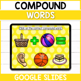 Work on building compound words with this digital Google Slides activity! Perfect for early finishers in the classroom or those distance learning at home!