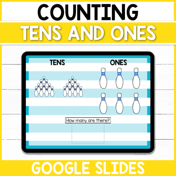Practice place value with this Counting Tens and Ones digital Google Slides activity! Perfect for early finishers in the classroom and those distance learning at home!