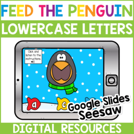 Feed the Penguin Lowercase Letters DIgital 1