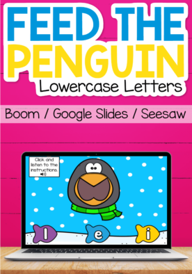Feed the Penguin Lowercase Letters Digital