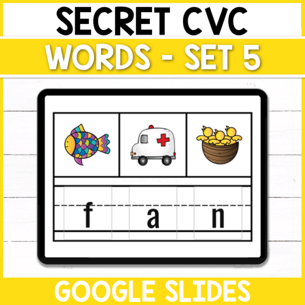 Work on beginning sounds and CVC words at the same time with this Secret CVC Words digital Google Slides activity! Perfect for early finishers in the classroom or for those distance learning at home!