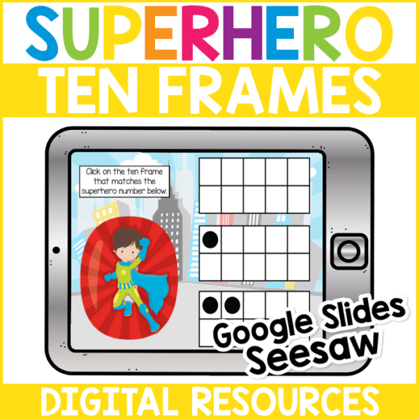 Superhero Ten Frames Digital 1