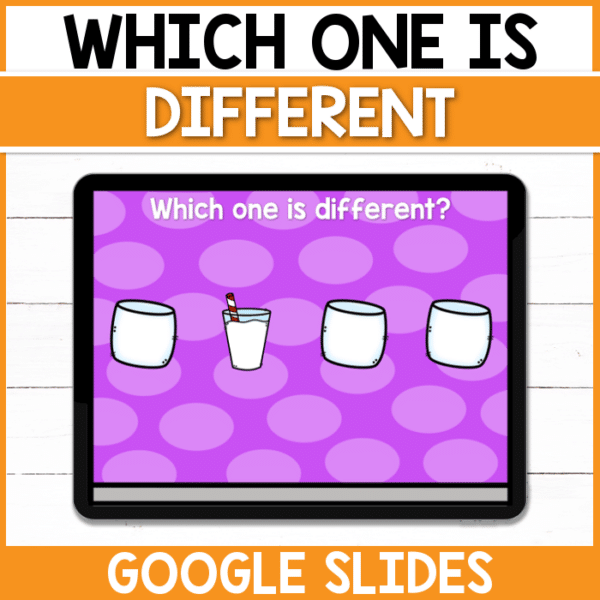 Look at the objects and figure out which one is different with this digital Google Slides activity! Perfect for early finishers or for those distance learning at home!