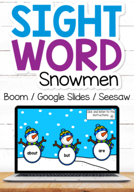 Winter Sight Word Snowmen