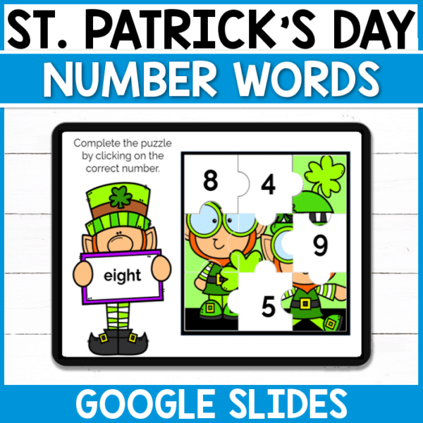 Practice number words with your kindergarteners this spring with this St. Patrick's Day Number Words digital Google Slides activity! Perfect for early finishers in the classroom or for those distance learning at home!