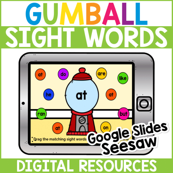 Gumball Sight Words Digital 1