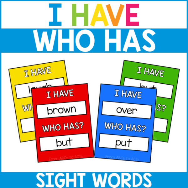 I Have Who Has Sight Word Card Game