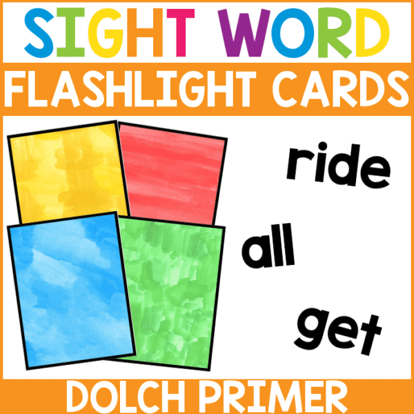 Sight Word Flashlight Cards - Dolch Primer