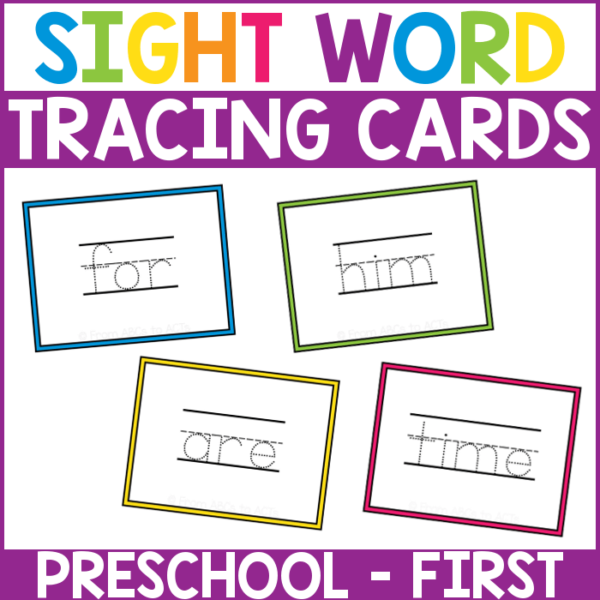 Sight Word Tracing Cards
