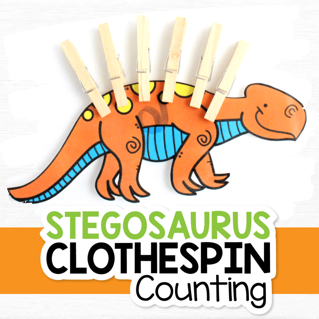 Dino Clothespin Counting