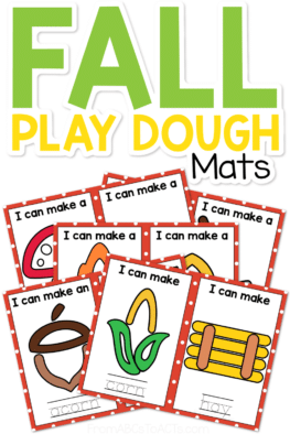 Printable Fall Playdough Mats for Preschoolers and Kindergartners