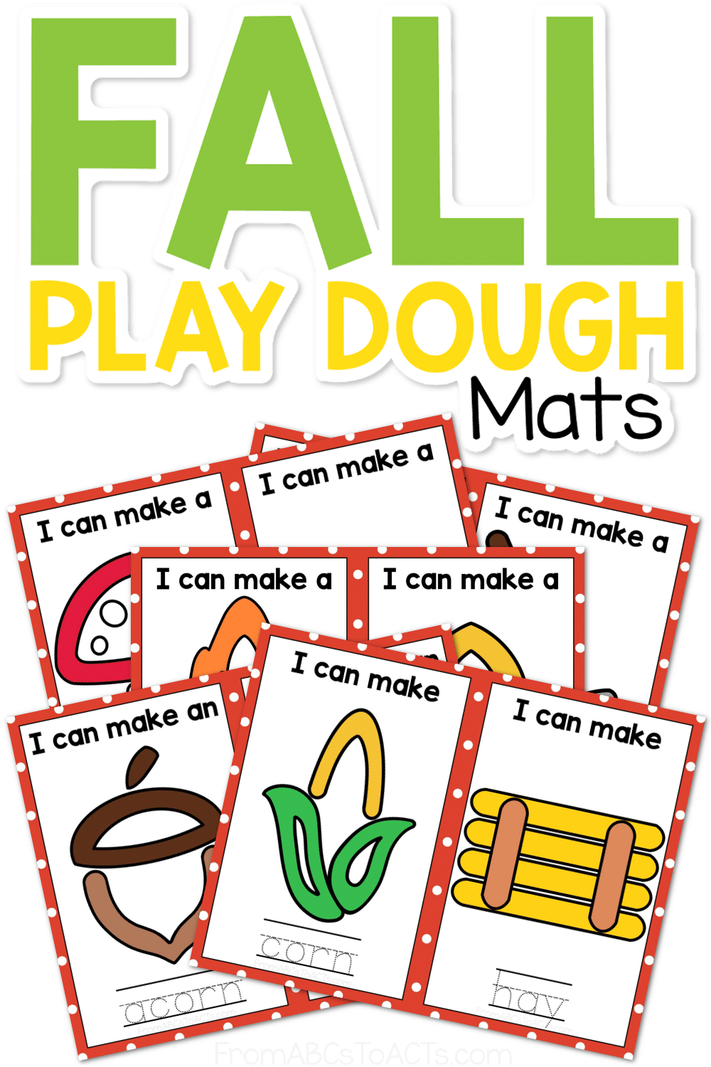 40 Play Dough Mats for Preschoolers