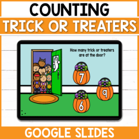 Practice counting and number recognition this Halloween holiday with this digital Google Slides activity that is perfect for early finishers in the classroom and those distance learning at home!