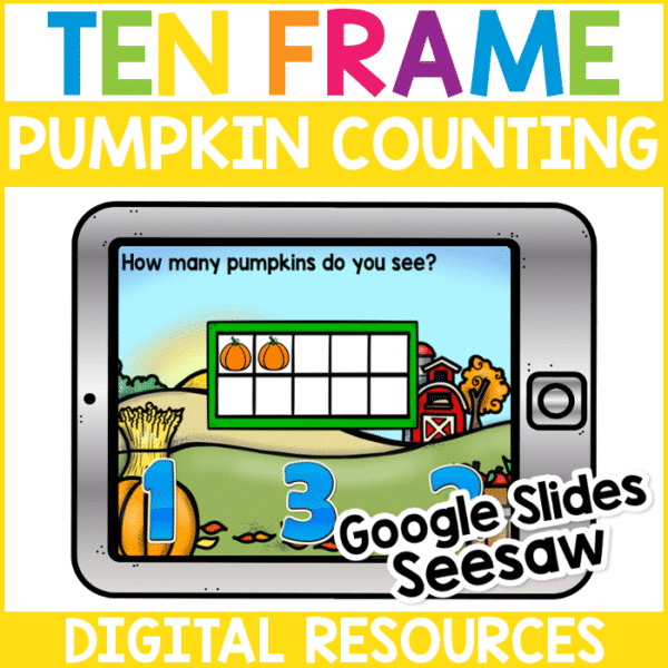 Ten Frame Pumpkin Counting Digital