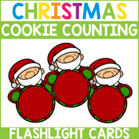 Christmas Cookie Counting Flashlight Cards
