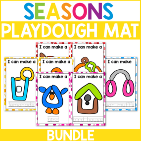 Teach your preschoolers and kindergarteners the seasons of the year with these printable seasons play dough mats!
