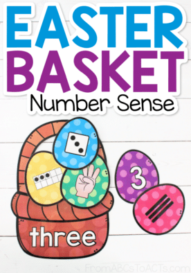 Easter's on its way and this Easter basket number sense activity is the perfect way to celebrate this Spring holiday while working on those math skills at the same time! #FromABCsToACTs