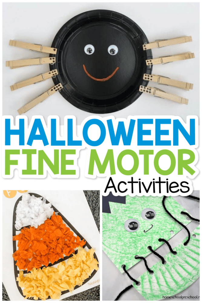 Celebrate the spookiest holiday of the year and work on strengthening those small motor muscles at the same time with these Halloween fine motor activities for preschoolers!  #FromABCsToACTs