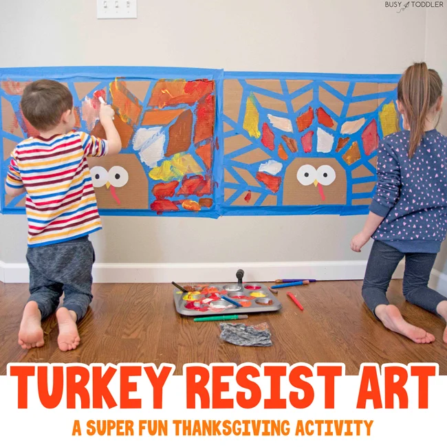 Turkey Tape Resist Art