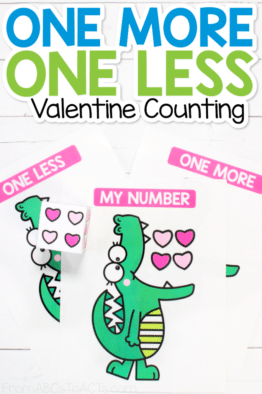 Perfect for small groups, independent work, or even your math center, this one more, one less Valentine counting activity is so much for preschoolers and kindergarteners and helps them build a strong foundation in number sense skills!
