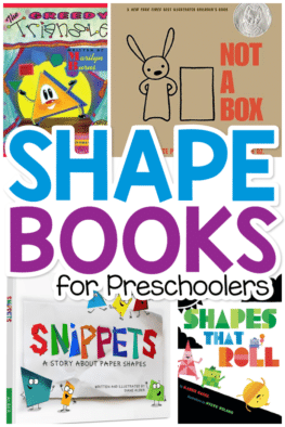 Planning a shape theme unit in your classroom? Make sure you add a few of these fun shape books for preschoolers to your bookshelves! Your students are going to absolutely love them!