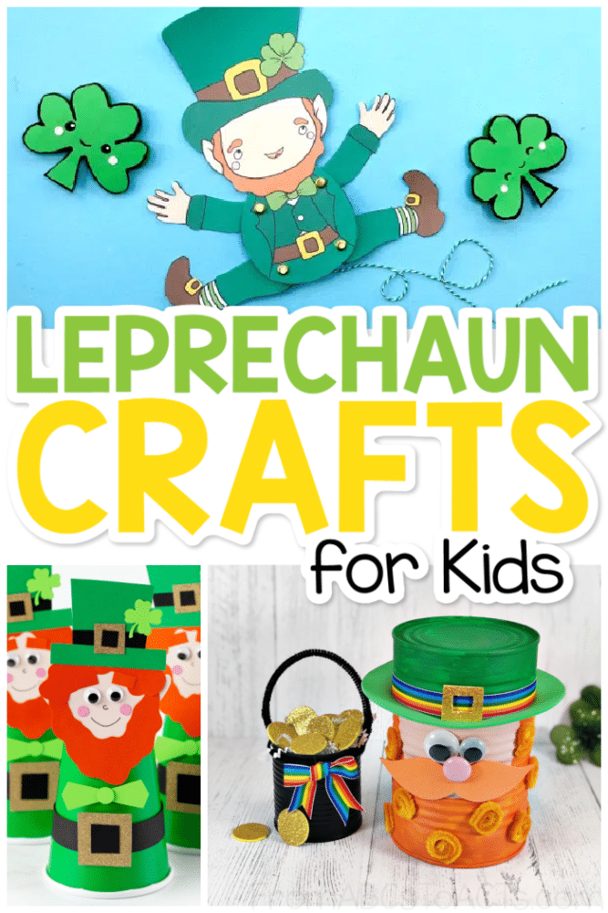 Celebrate St. Patrick's Day with a few of these adorable leprechaun crafts for kids!  Most of them use simple materials that you probably already have on hand and they're perfect for working on those fine motor skills!