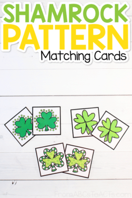 Celebrate St. Patrick's Day while working on those matching and visual discrimination skills with these shamrock pattern matching cards!