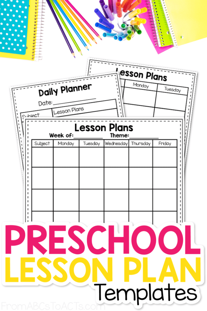 Make planning out your preschool themes easier than ever with this free printable preschool lesson plan template!