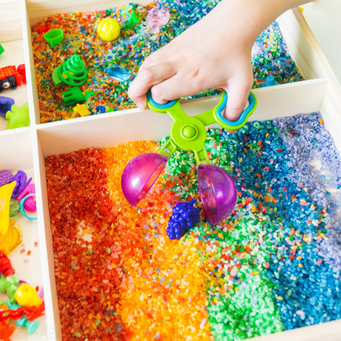Colorful Sensory Bin for Kids
