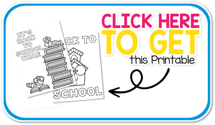 Download the Back to School Coloring Pages