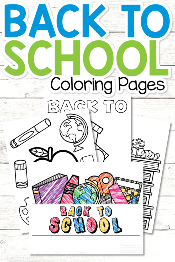 Celebrate the start of the new school year with these fun back to school coloring pages for kids!